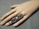 Exceptional Vintage Native American Navajo Bisbee Turquoise Sterling Silver Ring Old-Nativo Arts