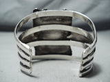 Awesome Vintage Native American Navajo 3 Kingman Turquoise Sterling Silver Bracelet-Nativo Arts