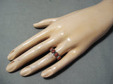 Special Navajo Coral Sterling Silver Ring Native American-Nativo Arts