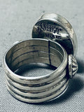 Rare Forgskin Turquoise Vintage Native American Navajo Ben Begaye (d.) Sterling Silver Ring-Nativo Arts