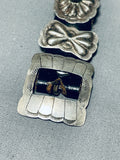 Sensational Vintage Native American Navajo Sterling Silver Concho Turquoise Belt Bracelet-Nativo Arts