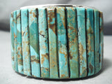 One Of The Best Native American Navajo Royston Turquosie Inlay Sterling Silver Bracelet-Nativo Arts