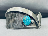 One Of The Best Vintage Native American Navajo Turquoise Sterling Silver Bracelet-Nativo Arts