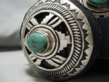Best Vintage Native American Navajo Green Turquoise Sterling Silver Concho Belt Old-Nativo Arts