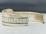 Important Unique Design Vintage Native American Navajo Turquoise Sterling Silver Bracelet-Nativo Arts