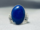Authentic Vintage Native American Navajo Ben Begaye (d) Sterling Silver Lapis Ring-Nativo Arts