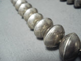 Hand Tooled Vintage Navajo Sterling Silver Necklace Native American Old-Nativo Arts