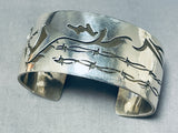 Freddy Douglas Vintage Native American Navajo Hand Tooled Sterling Silver Bracelet-Nativo Arts