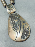 Captivating Vintage Native American Hopi Sterling Silver Eagle Necklace-Nativo Arts