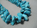 Incredible Native American Navajo Graduating Turquoise Blue Brown Shell Heishi Necklace Old-Nativo Arts