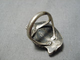 Fabulous Vintage Native American Navajo Cerrillos Turquoise Sterling Silver Ring Old-Nativo Arts