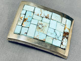 Important Tom Jackson Vintage Native American Navajo Turquoise Sterling Silver Buckle-Nativo Arts