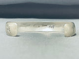 Fabulous Vintage Native American Navajo Sterling Silver And 12kgf Storyteller Bracelet Signed-Nativo Arts