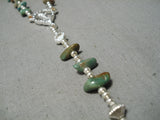 Very Rare Native American Navajo Royston Turquoise Sterling Silver Catholic Rosary Necklace-Nativo Arts