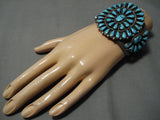 Magnificent Vintage Native American Navajo Sky Blue Turquoise Sterling Silver Bracelet-Nativo Arts