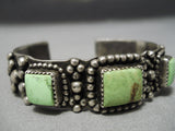 One Of The Best Vitnage Native American Navajo High Grade Gaspeite Sterling Silver Bracelet-Nativo Arts