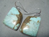 Fabulous Navajo Native American 8 Turquoise Sterling Silver Earrings-Nativo Arts