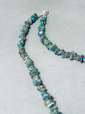 One Of The Most Unique Vintage Native American Navajo Turquoise Inlay Sterling Silver Necklace-Nativo Arts