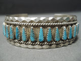 Wonderful Vintage Native American Navajo Turquoise Sterling Silver Bracelet-Nativo Arts