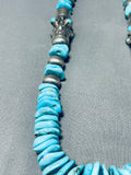 Drums Of Ceremony Native American Navajo Turquoise Sterling Silver Necklace-Nativo Arts