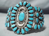 Authentic Vintage Native American Navajo Larry Moses Begay Turquoise Sterling Silver Bracelet-Nativo Arts