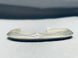 Thicker Vintage Native American Navajo Traingular Cuff Sterling Silver Bracelet-Nativo Arts