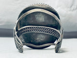 165 Grams Museum Vintage Native American Navajo Morenci Turquoise Sterling Silver Bracelet-Nativo Arts