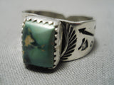 Jeanette Dale Vintage Native American Navajo Damale Turquoise Sterling Silver Ring-Nativo Arts