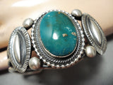 Important Vintage Native American Navajo Leo Martinez Turquoise Sterling Silver Bracelet-Nativo Arts