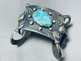 One Of The Most Unique 4 Arms Vintage Native American Navajo Sterling Silver Turquoise Bracelet-Nativo Arts