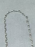 Gorgeous Vintage Native American Zuni Turquoise Sterling Silver Necklace Old-Nativo Arts
