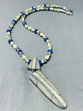 Native American Important Vintage Santo Domingo Turquoise Inlay Sterling Silver Necklace-Nativo Arts