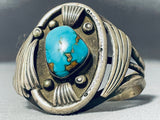 Phil Tso Unforgettable Vintage Native American Navajo Royston Turquoise Sterling Silver Bracelet-Nativo Arts