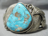 Opulent Vintage Native American Navajo Rare Early Deposit Turquoise Sterling Silver Bracelet-Nativo Arts
