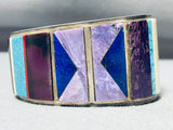 One Of The Most Unique Ever Vintage Native American Navajo Sugulite Sterling Silver Bracelet-Nativo Arts