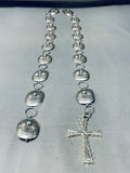 Unique Dangling Cross Vintage Native American Navajo Turquoise Sterling Silver Concho Belt-Nativo Arts