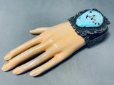 Gasp! 146 Grams Vintage Native American Navajo Turquoise Sterling Silver Bracelet-Nativo Arts