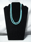 Native American Important Artist Santo Domingo Tony Aguilar Turquoise Sterling Silver Necklace-Nativo Arts