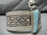 Incredible Zuni Native American Sterling Silver 3d Kachina Bracelet Cuff-Nativo Arts