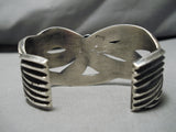 Important Native American Navajo Aaron Anderson Opal Sterling Silver Bracelet-Nativo Arts