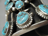 Amazing Vintage Native American Navajo Huge Turquoise Nuggets Sterling Silver Ketoh Bracelet-Nativo Arts