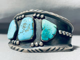 Authentic Vintage Native American Navajo Turquoise Sterling Silver Bracelet-Nativo Arts