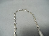 One Of The Best Native American Zuni Lapis Sterling Silver Inlay Necklace-Nativo Arts