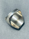 Heavy Men's Kachina Native American Navajo Turquoise Sterling Silver Ring-Nativo Arts
