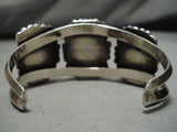 Marvelous Vintage Native American Navajo Green Turquoise Sterling Silver Bracelet-Nativo Arts