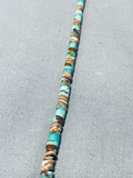 One Of The Most Unique Vintage Santo Domingo Turquoise Heishi Necklace-Nativo Arts