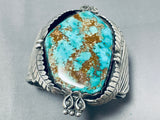 Important Vintage Native American Navajo Rare Deposit Turquoise Sterling Silver Bracelet-Nativo Arts