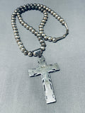 The Best Vintage Native American Navajo Charoite Cross Sterling Silver Necklace-Nativo Arts