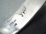 Signed Vintage Navajo Native American 14k Gold Sterling Silver Bracelet-Nativo Arts