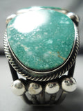 One Of Best Ever Native American Navajo Rick Martinez Green Turquoise Sterling Silver Bracelet-Nativo Arts